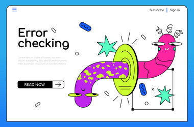 error and data checking - colorful flat design vector image