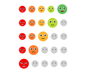 Satisfaction rating set of feedback icons in form vector