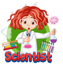 scientist doing science experiment in the lab vector image