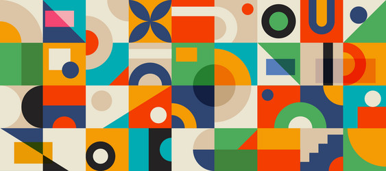 geometric patterns with abstract shapes and forms vector image