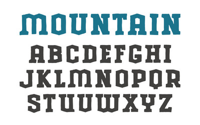 serif font in the style of hand drawn graphics vector image