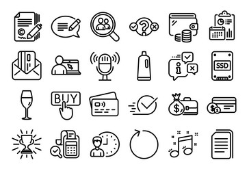 set of message quiz test and copywriting vector image