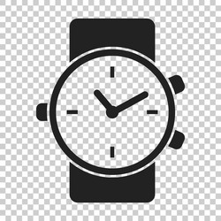 Simple time clock analog icon watch symbol Vector Image