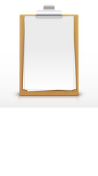 clipboard with empty sheet of paper vector image