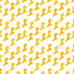dino cracker pattern seamless tile on fabric vector image