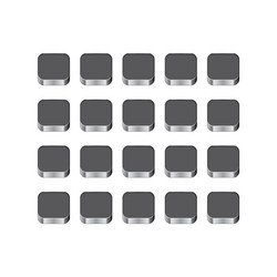 set web buttons on a white background il vector image