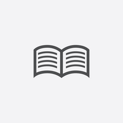 Simple book icon vector