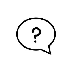 speech bubble with question mark icon vector image