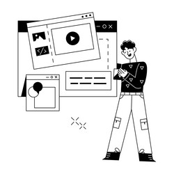 frontend developer vector image