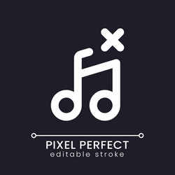 remove audio track pixel perfect white linear ui vector image