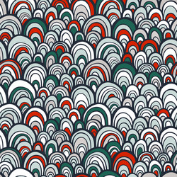seamless pattern with abstract stylized scale vector image
