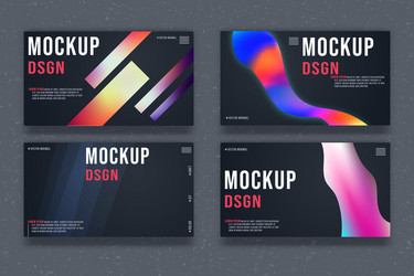 set of abstract background template minimal vector image