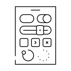 ui kit ux design line icon vector image
