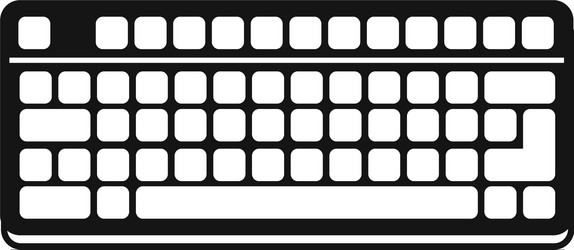 workplace keyboard icon simple style vector