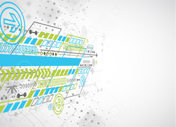 abstract background with various technological vector image