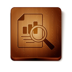 brown document with graph chart icon isolated vector image