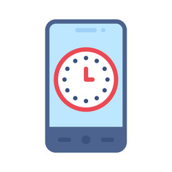 clock app icon mobile application vector image