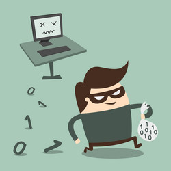 Cybersecurity Hacker vector image