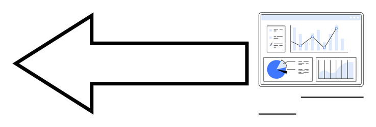 data transfer concept with arrow pointing vector image