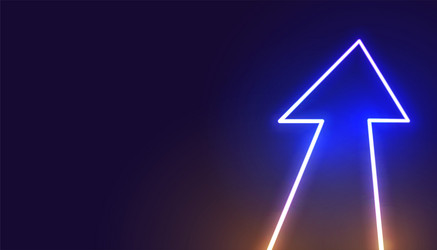 glowing directional led background with empty vector image