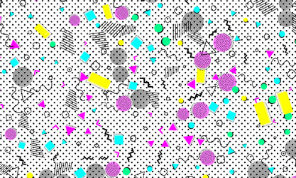 pop art color background memphis pattern vector image