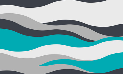 abstract flowing wave pattern in teal gray vector image
