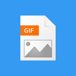 Gif document file format icon vector