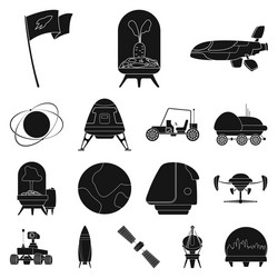 isolated object of mars and space symbol vector image
