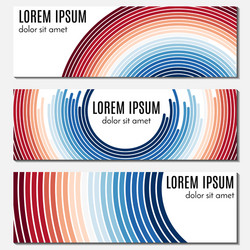 set of colorful abstract header banners vector image