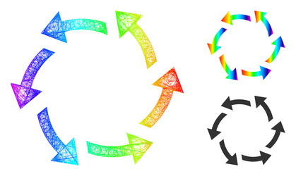 Spectrum net gradient centrifugal arrows icon vector