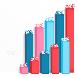 abstract 3d digital graph can be used for workflow vector image