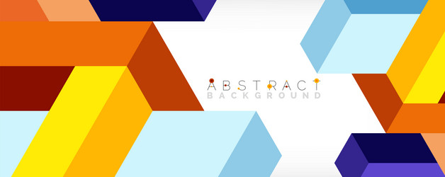 abstract background 3d cubes cubic elements vector image