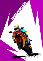 grunge gray background with motorcycle image iron Vector Image