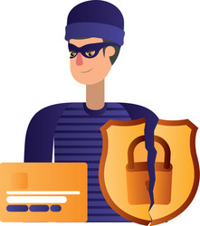hacker stealing information avatar character vector image