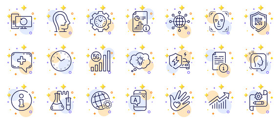 outline set of manual recovery computer vector image