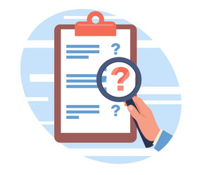 survey list of customer support questions vector image