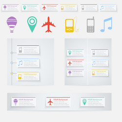 Timeline infographic with diagrams and text vector