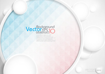 Abstract background with white paper circles vector