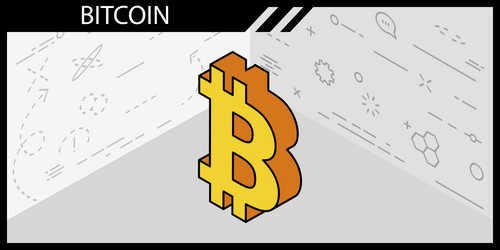 bitcoin isometric design icon web 3d colorful vector