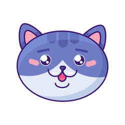 cat happiness eyes expression funny emoji vector