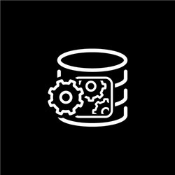 Data processing icon flat design vector