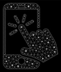 flare mesh network smartphone click with vector image