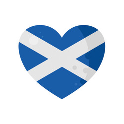 heart with scotland flag Vector Image