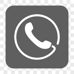 phone rounded square button vector image