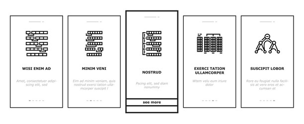 algorithm data technology ai onboarding icons set vector image