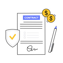 Contract document form Royalty Free Vector Image