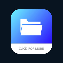 Folder open data storage mobile app button vector