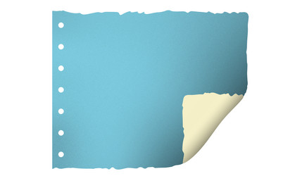 page curl curled color paper blank sheet vector image
