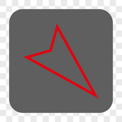 pointer right down rounded square button vector image