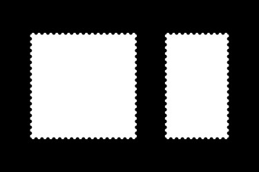 set of postage stamp pattern frames vector image